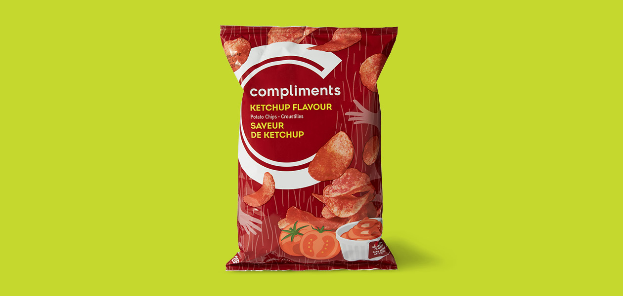 Ketchup chip crumbs