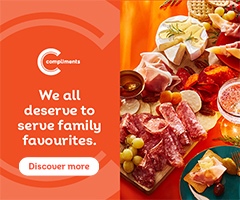 Text Reading 'Compliments. We all deserve to serve family favourites. 'Discover more' by clicking on the button at the bottom.'