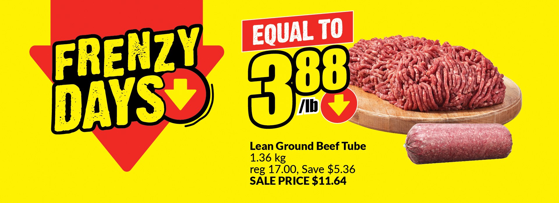 Lean ground beef tube