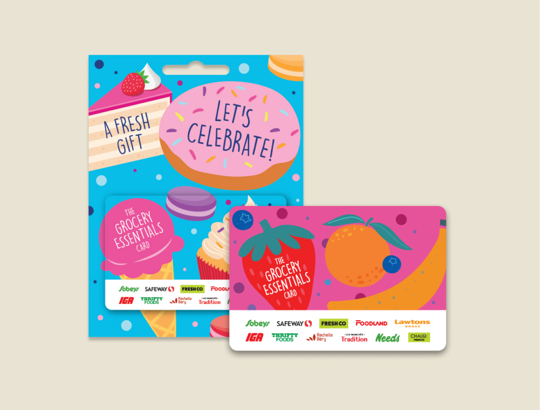 A photo showing two gift cards.