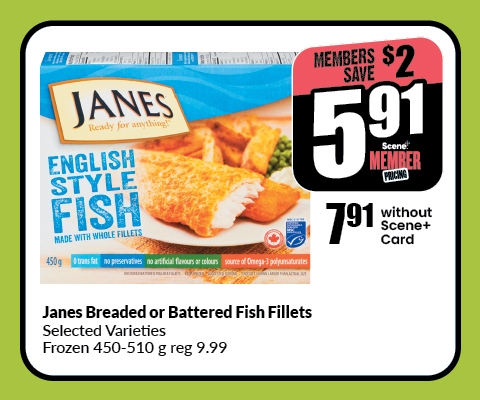 Battered fish fillets