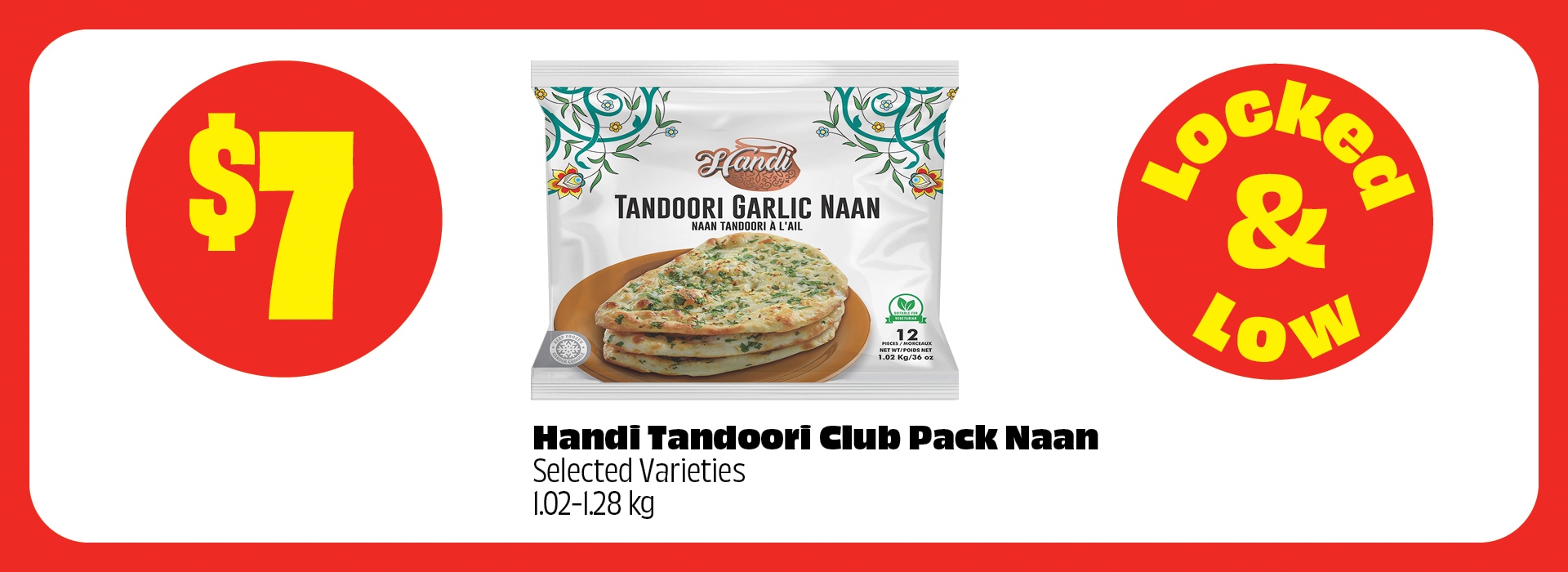 Handi tandoori club pack naan