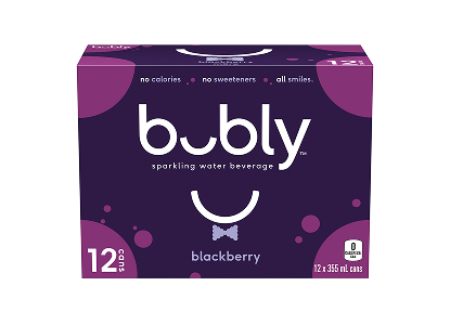 Bubly sparkling water 12x355mL blackberry