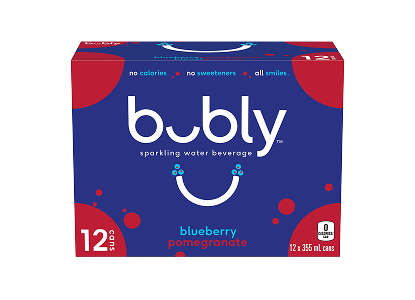Bubly sparkling water 12x355mL blueberrypomegranate