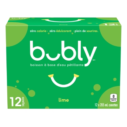 Bubly sparkling water 12x355mL Lime