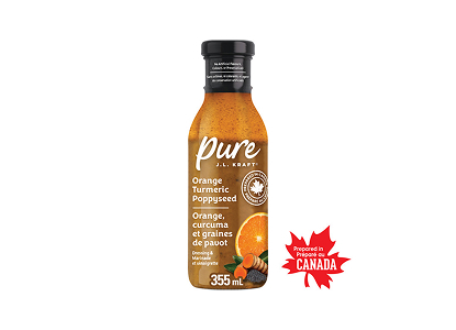 Pure J.L. Kraft Orange Turmeric Poppyseed 355 mL