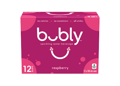 Bubly sparkling water 12x355mL raspberry