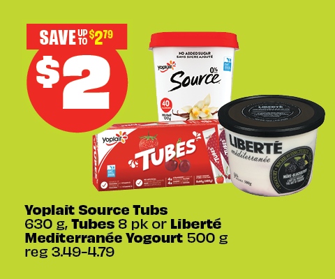 Yoplait source tube
