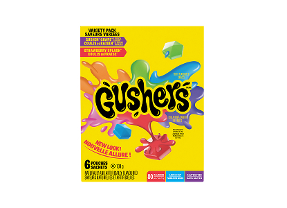 Betty Crocker Fruit Gushers Variety Pack 6 x 138 g