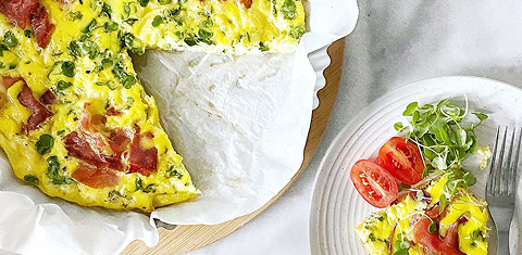 HamSwissArugulaFrittata_480x235 Ham Swiss Arugula Frittata