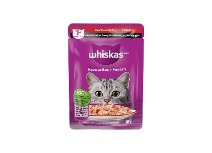 Whiskas Favourites Cuts In Gravy Beef Flavour 85 g