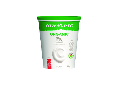 Olympic Organic Yogurt Plain 3.5% Yogurt 650 g