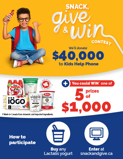 Snack_Give_&_Win_Contest Snack Give & Win Contest We'll donate $40,000 to Kids Help Phone