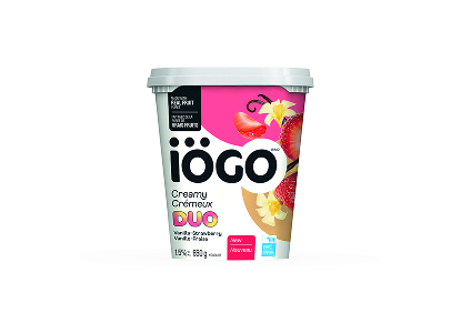 iÖGO 1.5% Vanilla Strawberry Duo Yogurt 650g