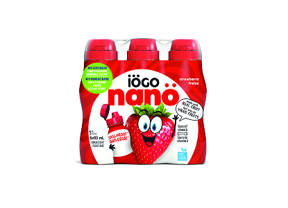 iÖGO nanö Drinkable Yogurt 1% Strawberry 6x93 mL