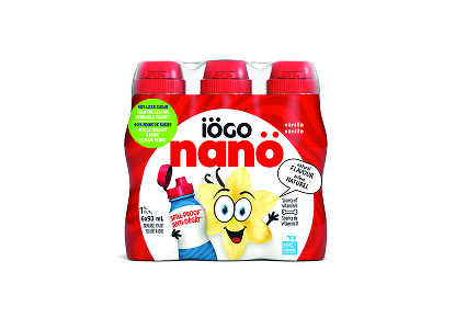 iÖGO nanö Drinkable Yogurt 1% Vanilla 6x93mL