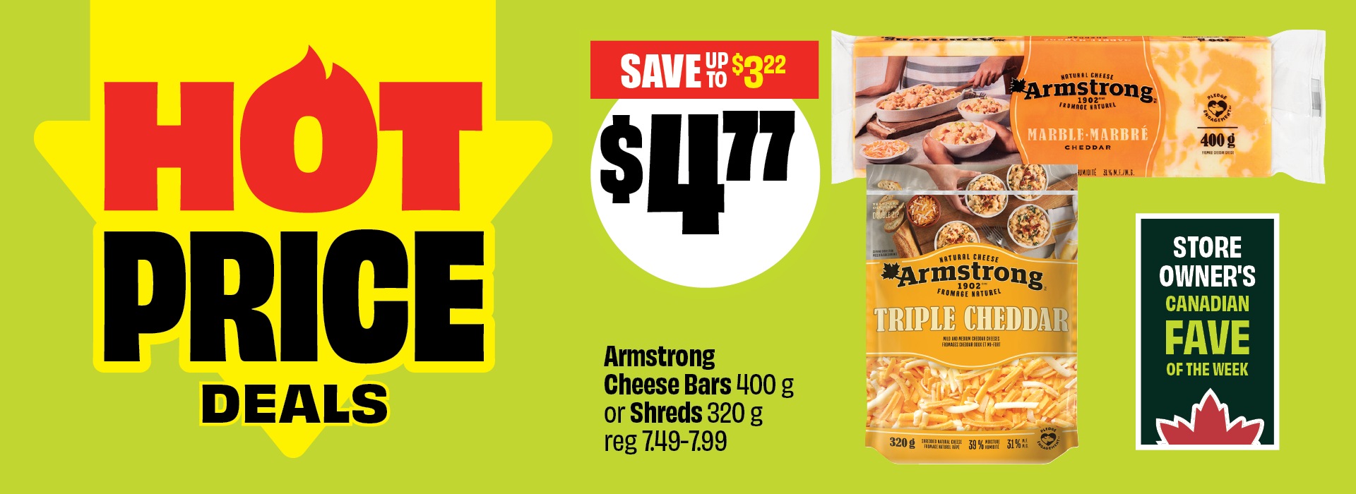 Armstrong Cheese bars or Shreds